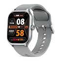 PunnkFunnk H9 Smart Watch 2.01" TFT Display, Bluetooth 5.0 with 100+ Sports Mode, Heart Rate &amp; Blood Oxygen Monitor, Call &amp; Message Reminders Compatible with Android &amp; iOS, IP67 Waterproof(Grey)