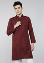 Punya Men Solid Straight Kurta