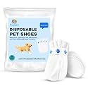 Pupmeo Disposable Waterproof Pet Shoes for Dogs – Adjustable Self-Adhesive Paw Covers, Lightweight & Breathable, Suitable for Small Breeds Anti-Dirt & Rain Protection, 20 PCS Pack