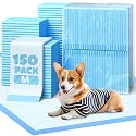 Powools Puppy Pads, 22 x 22 in, Super Absorbent, Spill-Proof, 150 Packs