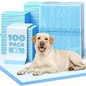 Powools Puppy Pads, 34 x 28 in, Super Absorbent, Spill-Proof, 100 Packs