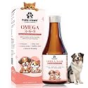 Pups & Paws Omega 3 6 9 Skin & Coat Syrup for Dogs & Puppies, Salmon Oil for Healthy Skin & Shiny Coat, 200 ml