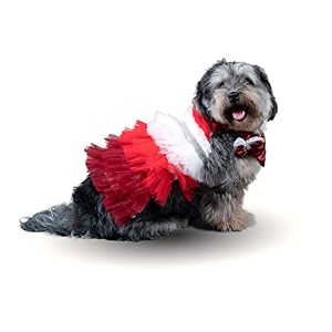 dog dress with lovely dog bandana dog cloths for medium dogs and large dogs like shish tzu labrador golden retriever pug and cat cloths s red