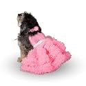 Dog Dress with Lovely Dog Bandana Dog Cloths for Medium Dogs and Large Dogs Like Shish tzu, Labrador, Golden Retriever, Pug and Cat Cloths. (L, Pink)