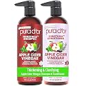PURA D'OR Apple Cider Vinegar Shampoo &amp; Conditioner Clarifying Set, 32 Fl Oz (Pack of 6)
