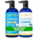 PURA D'OR Hair Thinning Therapy Biotin Shampoo & Conditioner Set, 16oz x2