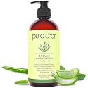 PURA D'OR ORGANIC Aloe Vera Gel Soothing Moisturizer, Lemongrass, 16oz