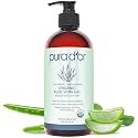 PURA D'OR ORGANIC Aloe Vera Gel Soothing Moisturizer, Lavender, 16oz