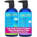 PURA D'OR Scalp Therapy Shampoo &amp; Conditioner Set for Dryness, 16oz x2