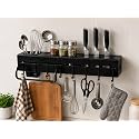 Puramart Kitchen Shelf, Wall Mount Knife Holder,Towel Hanger, Spatula Ladle Hanging Hooks, Multi-Purpose Wall Mount Kitchen Rack, Cutlery Stand for Kitchen, Spoon Holder
