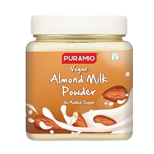puramio almond vegan milk powder no added sugar 300g
