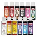 Puramio Gel Food Colour Combo Pack of 12 (30g Each) - Sunset Orange, Super Red, Buckeye Brown, Intense Black, Vibrant Pink, Forest Green, Vibrant White, Golden Yellow, Lemon Yellow, Royal Blue, Sky Blue, Vibrant Voilet
