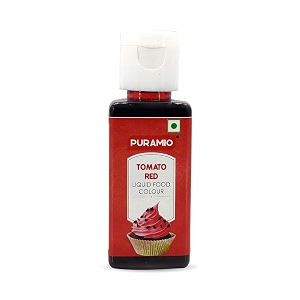 puramio liquid food colour - tomato red 50ml