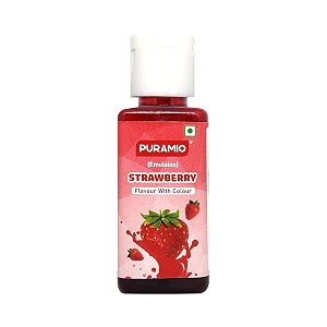 puramio strawberry- flavour with colour emulsion 50ml