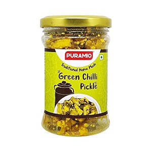 puramio traditional home made green chilli pickle hari mirch ka achar 150gm