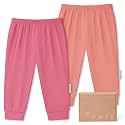 PurComfy Bamboo Viscose Baby Pants, Unisex 0-24 Months, 2-Pack