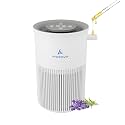 Pure Air PA1 Wozoyo Air Purifier For Bedroom Home, Office, Desktop, AHAM VERIFIDE, Covers Up To 300 ft², 3-in-1 HEPA Filter Cleaner With Aroma Pad, Filters Smoke, Pet Dander, Odor, Dust