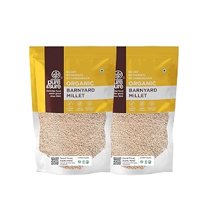 pure amp sure organic barnyard millets 1kg  100 natural khira seeds  unpolished amp rich in fiber  easy to cook amp gluten free  chemical amp pesticide free 500 gm each pack of 2