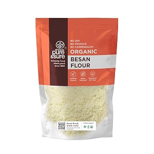 phalada pure amp sure organic besan flour  healthy food for weight loss  no preservatives no trans fats high protein food  organic besan 1kg