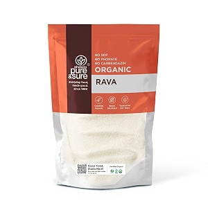 pure amp sure organic rava  ready to cook meals  delicious amp aromatic 1kg white