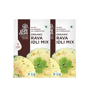 phalada pure amp sure organic rava idli instant mix 500gm 250gm x pack of 2authentic south indian tasterich in aroma amp flavors0 maidainstant breakfast