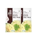 Phalada Pure &amp; Sure Organic Rava Idli Instant Mix 500gm (250Gm x Pack Of 2)|Authentic South Indian Taste|Rich In Aroma &amp; Flavors|0% Maida|Instant Breakfast