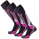 Pure Athlete High Performance Wool Ski Socks - Thermal Warm Merino Wool OTC Sock, Men Women