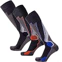 Pure Athlete High Performance Wool Ski Socks - Thermal Warm Merino Wool OTC Sock, Men Women