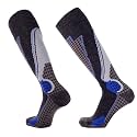 Pure Athlete High Performance Wool Ski Socks - Thermal Warm Merino Wool OTC Sock, Men Women