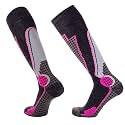 Pure Athlete High Performance Wool Ski Socks - Thermal Warm Merino Wool OTC Sock, Men Women