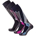 Pure Athlete High Performance Wool Ski Socks - Thermal Warm Merino Wool OTC Sock, Men Women