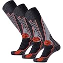 Pure Athlete High Performance Wool Ski Socks - Thermal Warm Merino Wool OTC Sock, Men Women