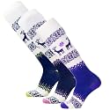 Pure Athlete Warm Wool Ski Socks Winter – Women Skiing Merino Snowboard Pack Men