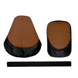 pure biking black amp tan seat cover with rear seat handle foam combo set compatible with re classic 350500cc 2012 to 2020