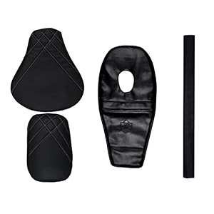 pure biking black seat cover tank cover rear foam combo set of 4 compatible with classic 350500cc 2012-2020 models
