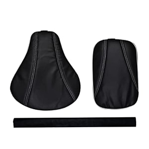 pure biking black seat cover with back rest foam combo set of 3 compatible with re classic 350500cc 2012 to 2020