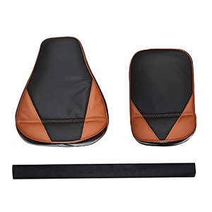 pure biking seat cover black amp tan extra comfort tail with rear foam combo set of 3 compatible with classic 350500cc 2012-2020 models