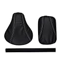 Pure Biking Black Seat Cover with Back Rest Foam Combo Set of 3 Compatible with RE Classic 350/500cc (2012 to 2020)