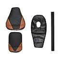 Pure Biking Black &amp; Tan Extra Comfort Seat Cover +Tank Cover +Rear Foam Combo Set of 4 Compatible with Classic 350/500cc (2012-2020 Models)