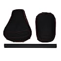 Pure Biking Black Button Seat Cover with Rear Foam Combo Set of 3 Compatible with Classic 350/500cc (2012-2020 Models)