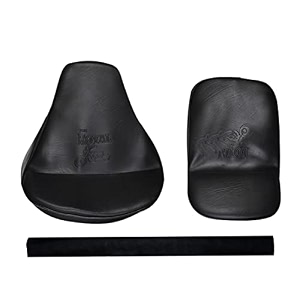 pure biking black seat cover with extra comfort back rest foam combo set fof 3 compatible with re classic 350500cc 2012 to 2020