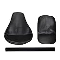 Pure Biking Black Seat Cover with Extra Comfort Back Rest Foam Combo Set Fof 3 Compatible with RE Classic 350/500cc (2012 to 2020)