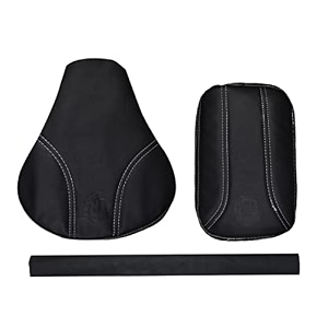 pure biking black seat cover with back rest foam combo set of 3 compatible with re classic 350500cc 2012 to 2020