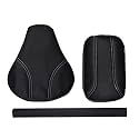 Pure Biking Black Seat Cover with Back Rest Foam Combo Set of 3 Compatible with RE Classic 350/500cc (2012 to 2020)