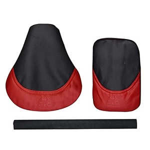 pure biking red amp black color seat cover with back rest foam combo set compatible with re classic 350500cc 2012 to 2020