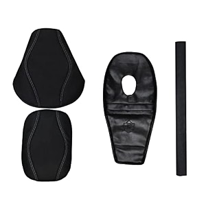 pure biking black seat cover with tank cover rear foam combo set of 4 compatible with classic 350500cc 2012-2020 models