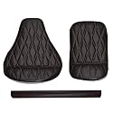 Pure Biking Seat Cover Diamond Stitched with Rear Foam Combo Set of 3 Compatible with Classic 350/500cc (2012-2020 Models)