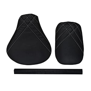 pure biking black seat cover with rear foam combo set of 3 compatible with classic 350500cc 2012-2020 models