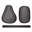 Pure Biking Split Seat Cover with Rear Foam Combo Set of 3 Compatible with Classic 350/500cc (2012-2020 Models)