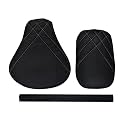 Pure Biking Black Seat Cover with Rear Foam Combo Set of 3 Compatible with Classic 350/500cc (2012-2020 Models)